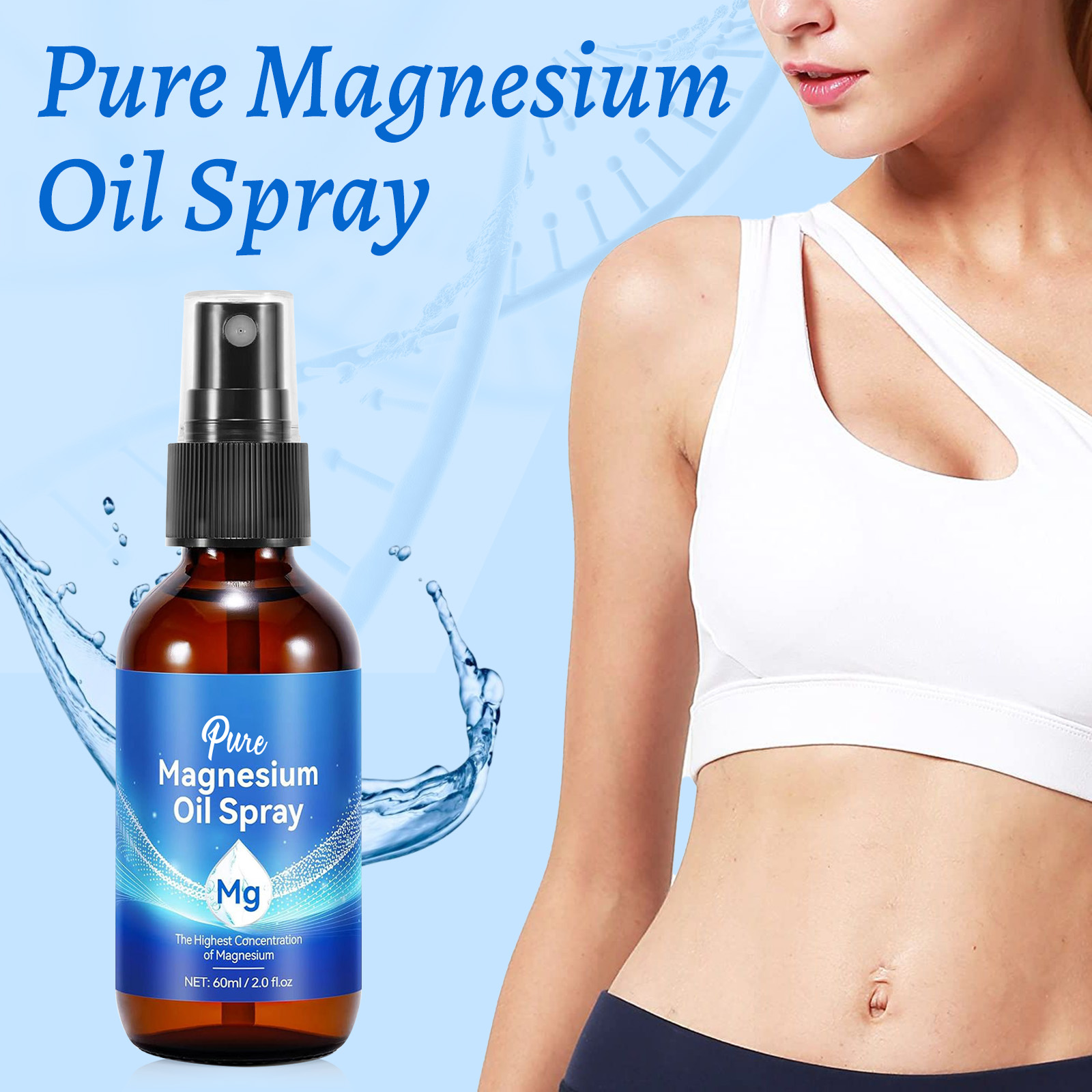 Bath Salts Magnesium - زيت المغنيسيوم الطبيعي 60 مل -