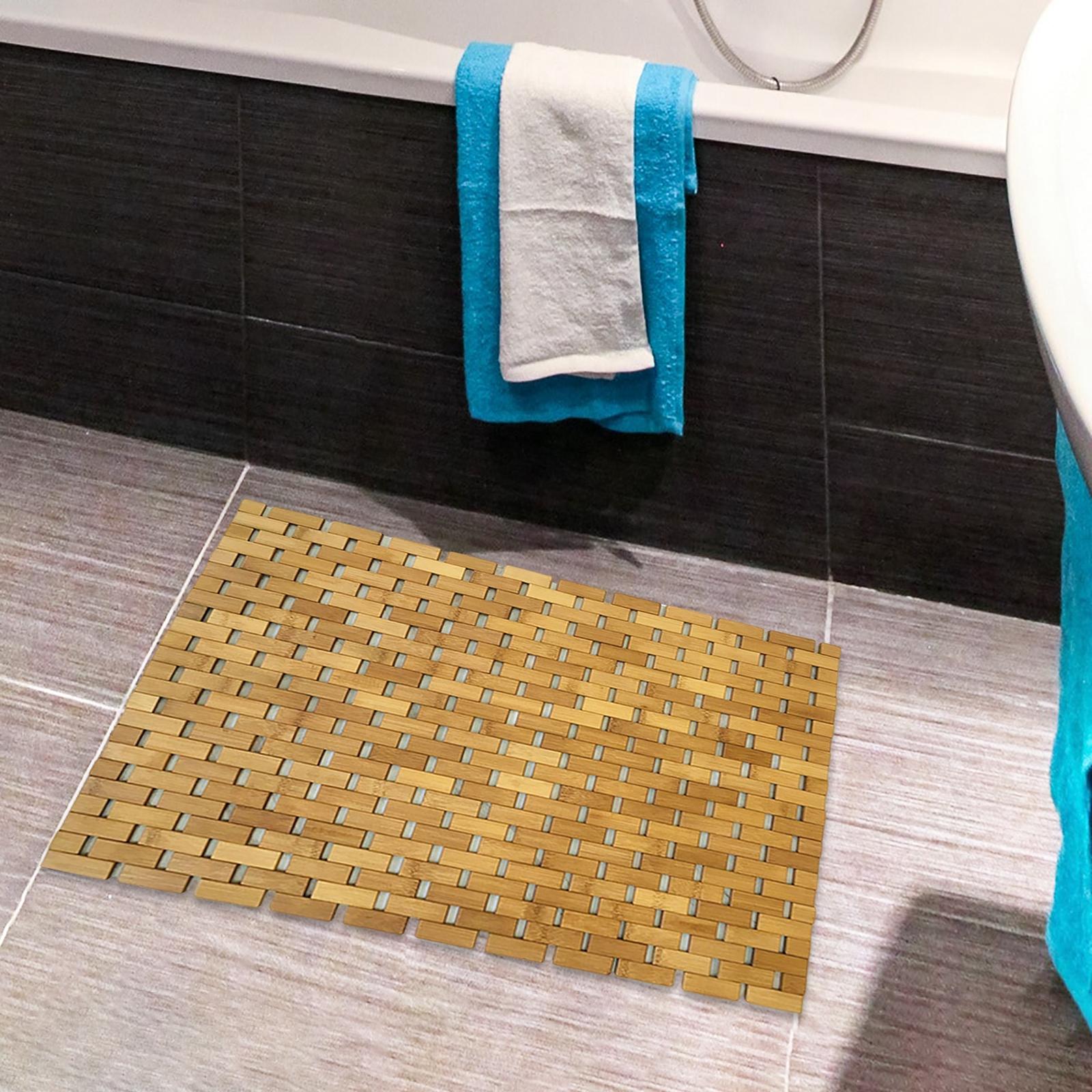 سجادة حمام خشبية من الخيزران م - مراجعة Bamboo Bath Mat وسعره