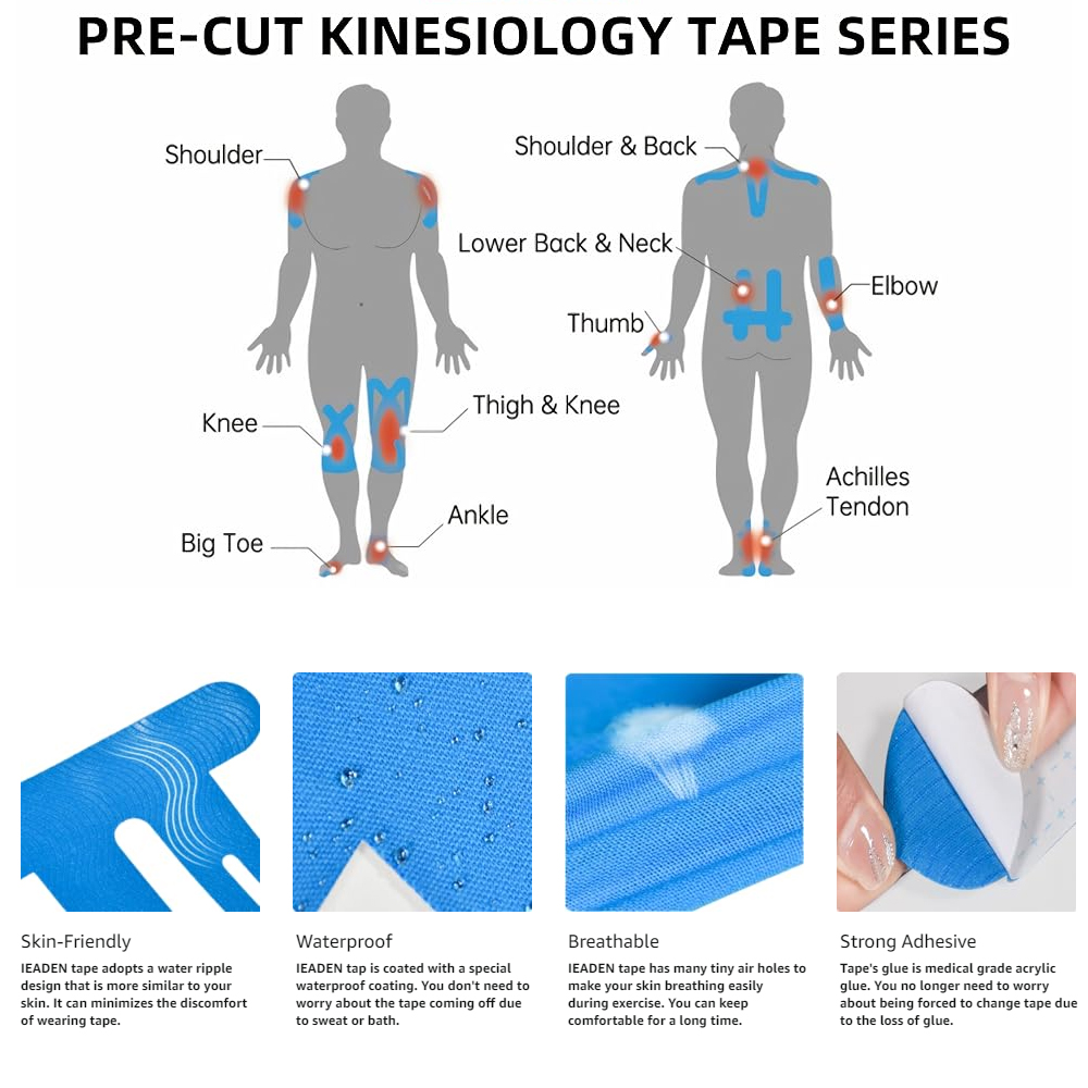 10 قطع من شريط علم الحركة مسبق - مراجعة Sports Taping Precut وسعره