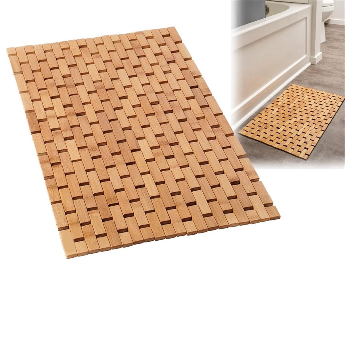سجادة حمام من الخيزران من COFA - مراجعة Bamboo Bath Mat وسعره